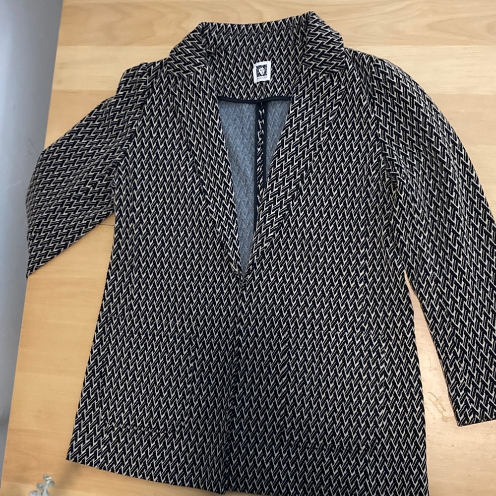 Anne Klein Zigzag Patterned Blazer - image 1